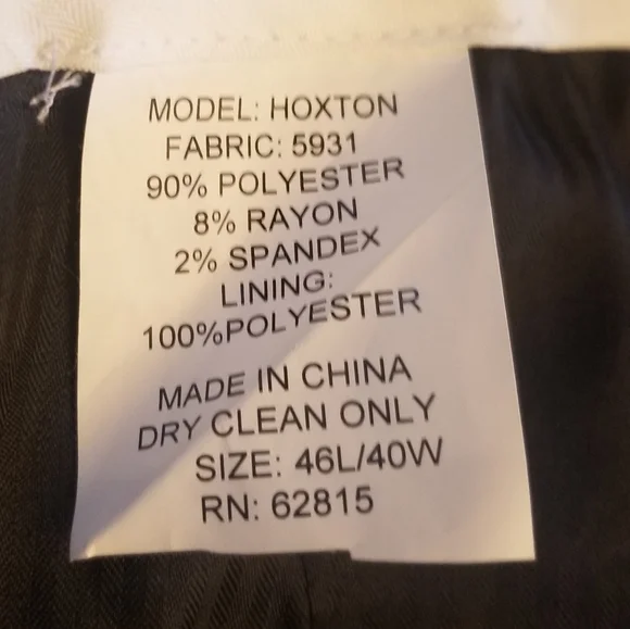 The Savile Row Hoxton suit pants, size 38R/32W and 46L/40W